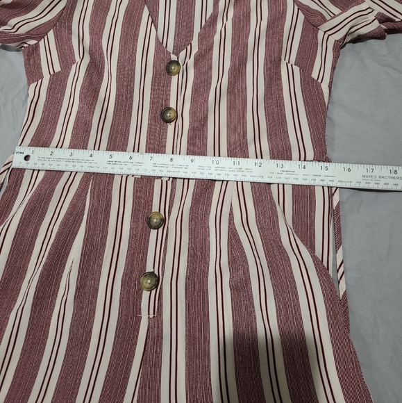 Band of Gypsies womens size Sm. Striped, wide leg, cropped Jumpsuit - Picture 9 of 11